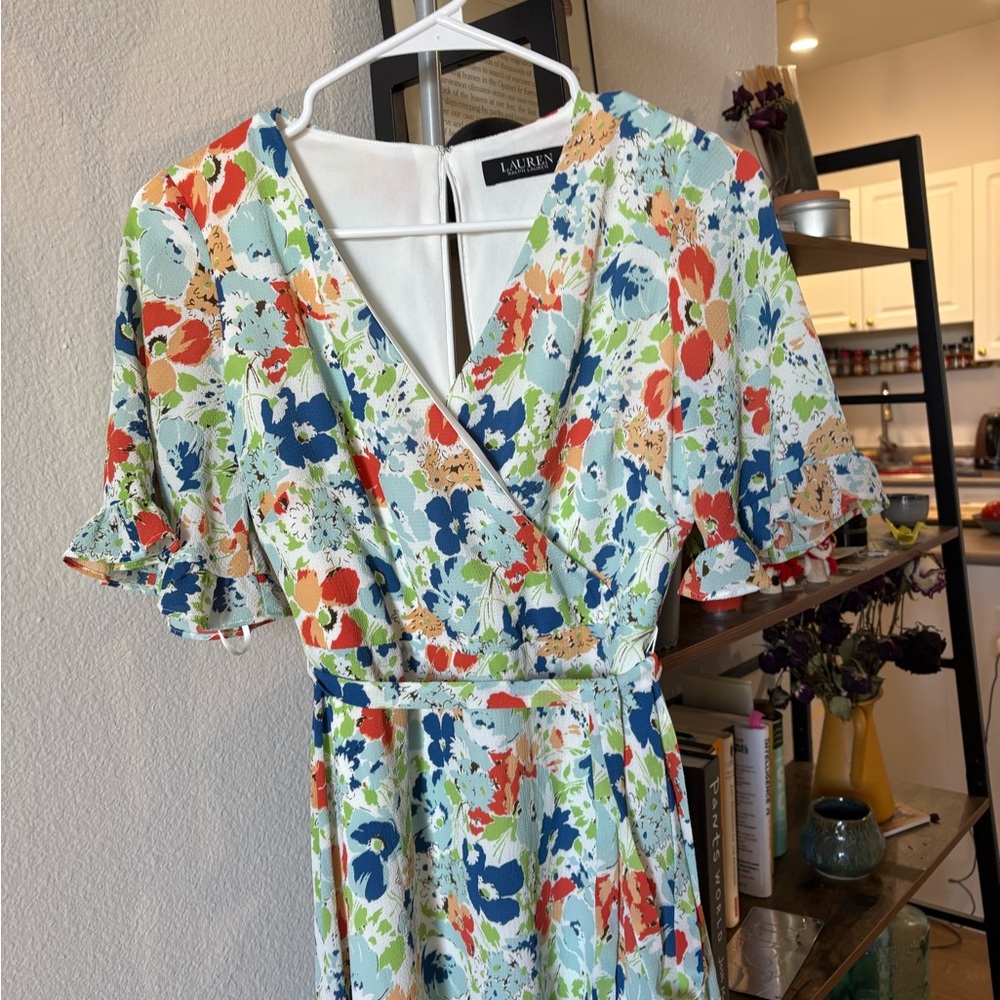 Floral Wrap Dress - Multicolor